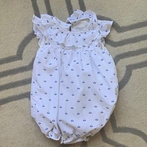 Cecil and Lou blue tulip print bubble 3T